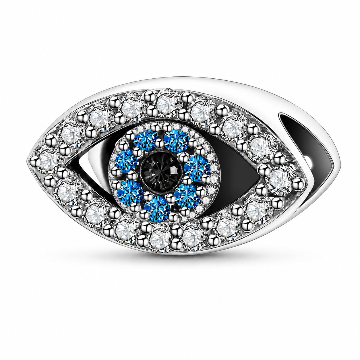 Cuentas de plata de ley 925 Ojo de la suerte con diseño duradero de alta joyería 8