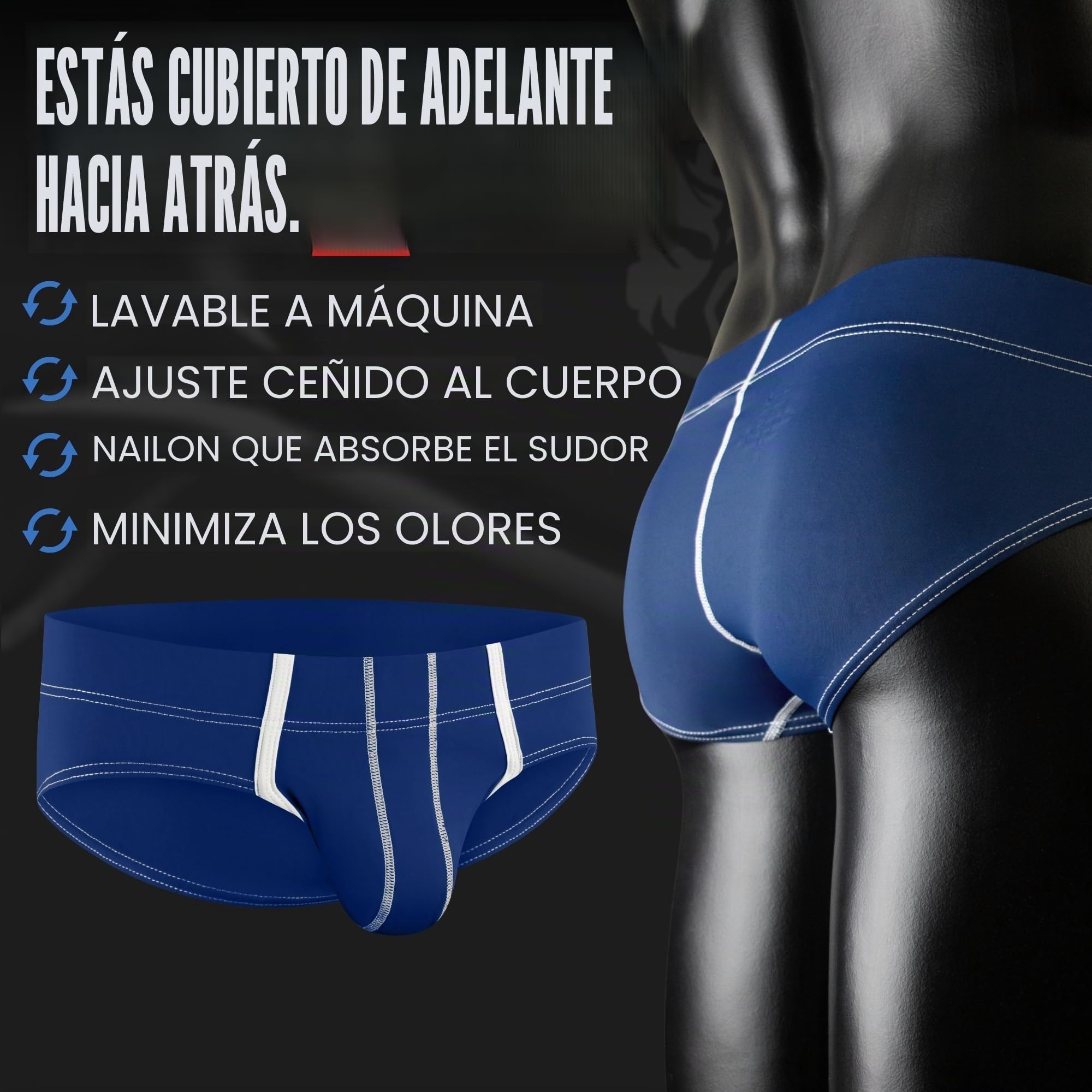 Bulge Enhancing Pouch Sport Brief Underwear for Men – 1 or 4 Pack Ice Silk Briefs with Size B or D Sized Pouch