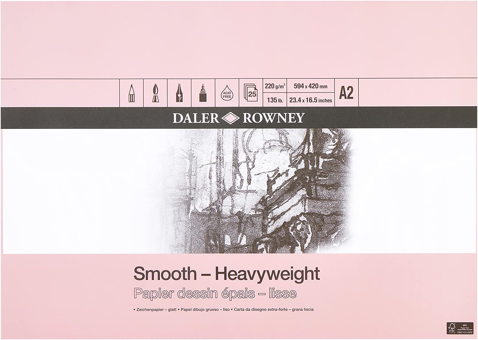DR Heavyweight Gummed Pad A2, GDAHWPA2