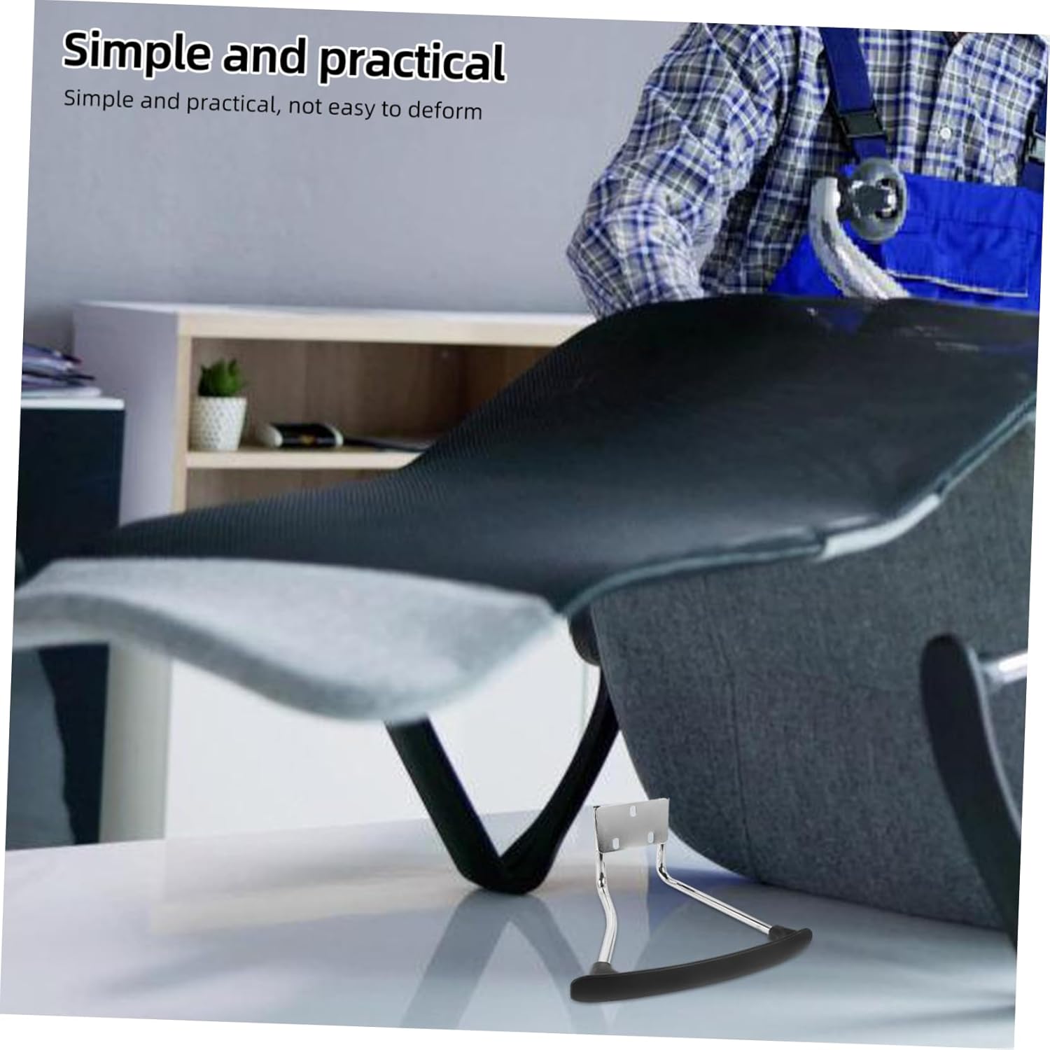 Alipis Office Chair Arm Replacement Pads Gaming Chair Arm Pads Steel Handrail Easy Installation Comfortable Compatible