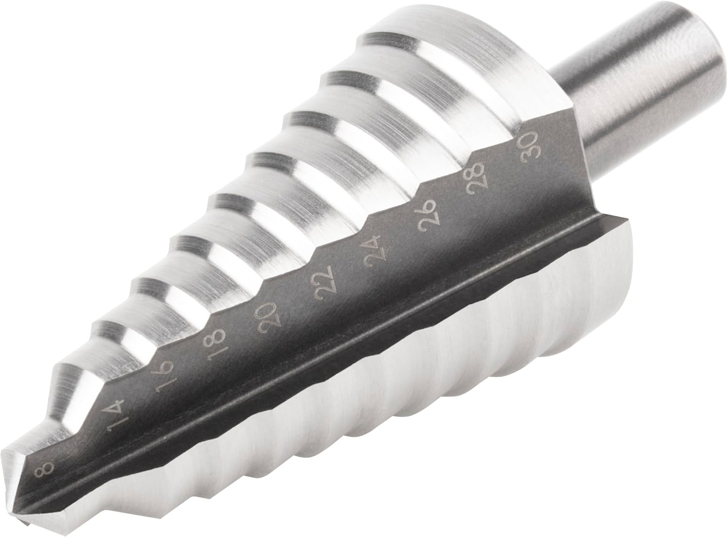Wolfcraft 2516000 HSS Step Drill Bits 3 Edges 10 mm Shaft Ø 8-30 mm