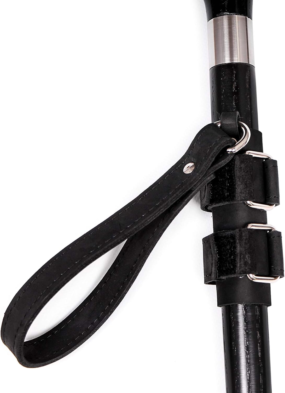 Natural Leather Strap for Your Walking Stick, Cane Wrist Cord, Elegant Handmade Gift Black : Clothing, Shoes & Jewelry