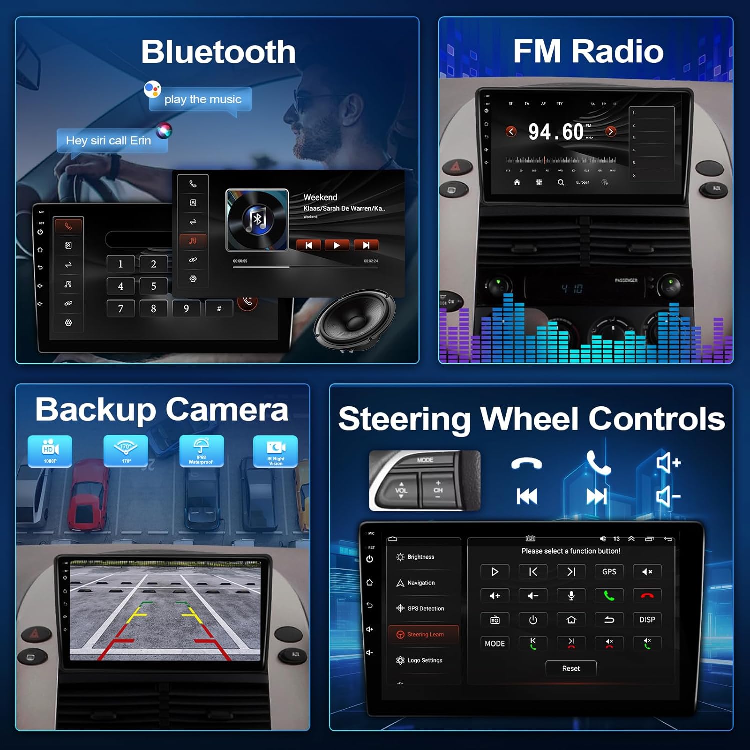 Leadfan Car Radio for Toyota Sienna 2004-2010 Stereo Upgrade Compatible with Wireless Apple CarPlay Android Auto for JBL, 9'' TouchScreen Bluetooth WIFI GPS Navigation MIC Backup Camera SWC MirrorLink