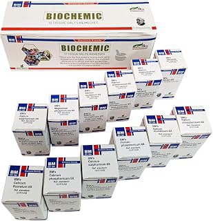 Economy Pack Tissue Cell Salt Kit All 12 Schussler Cell Salts with Easy to Use Remedy Chart, Helps with Immune System, and Helps Provide Cellular Nutrition Vital to Cellular Function