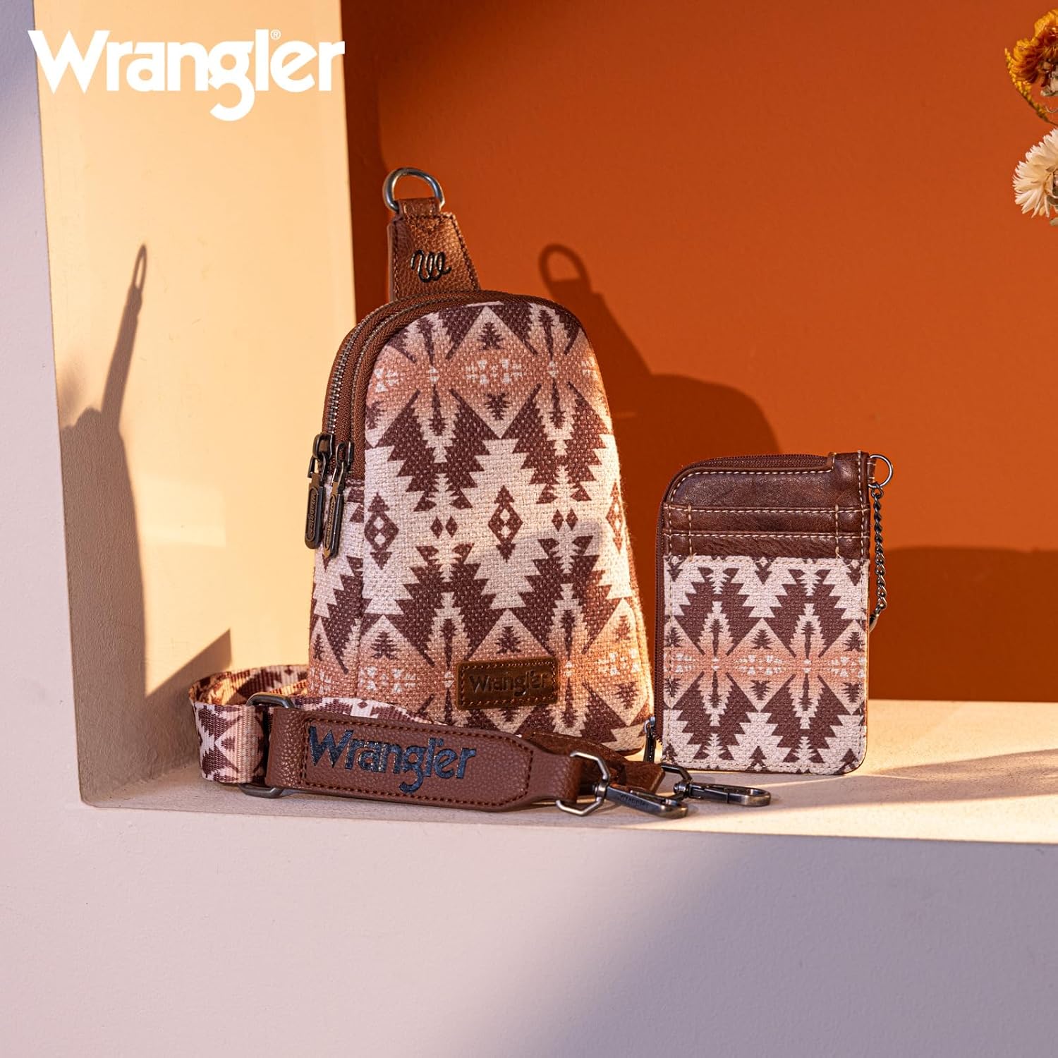 Wrangler Aztec Crossbody Sling Bags for Women Wallet Set | Sling, Bags - Image 6
