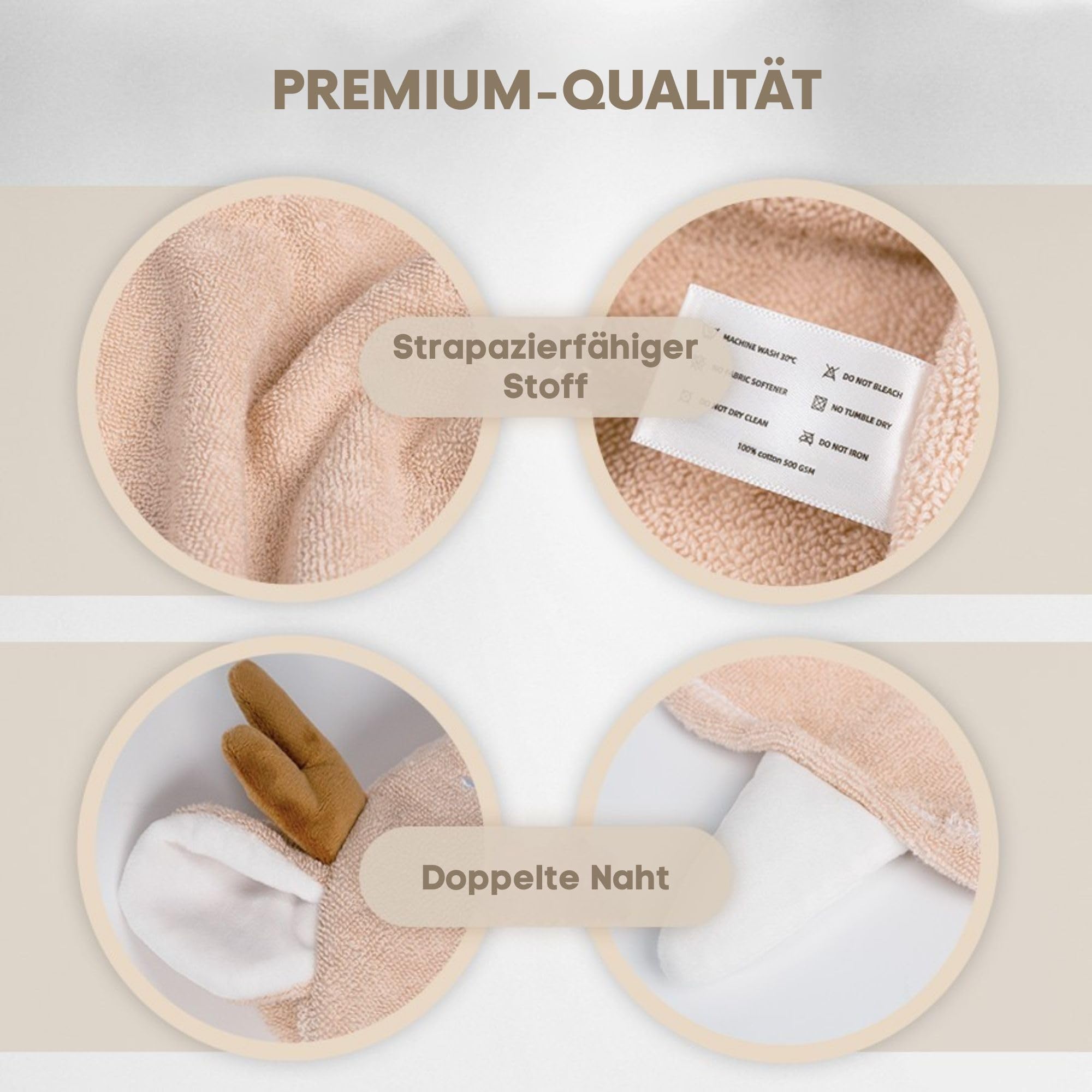 Baby Handtuch Kapuze aus 100% Bio-Baumwolle – Baby Badetuch mit kapuze superweich – Ideal als Badeponcho und Bademantel für Jungen und Mädchen 0-4 Jahre – Geschenk zur Geburt Mädchen & Junge