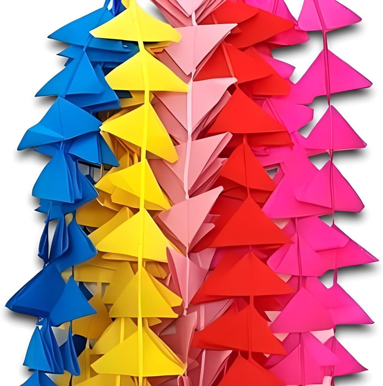 USP-Tradex Decorative Triangle Net Cloth Garlands – 4 Ft (Pack of 10)