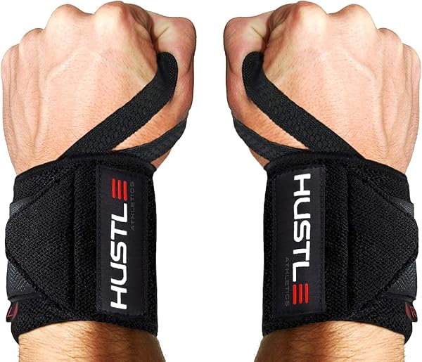 Hustle Athletics 18 inch Premium Wrist Wraps for Weightlifting