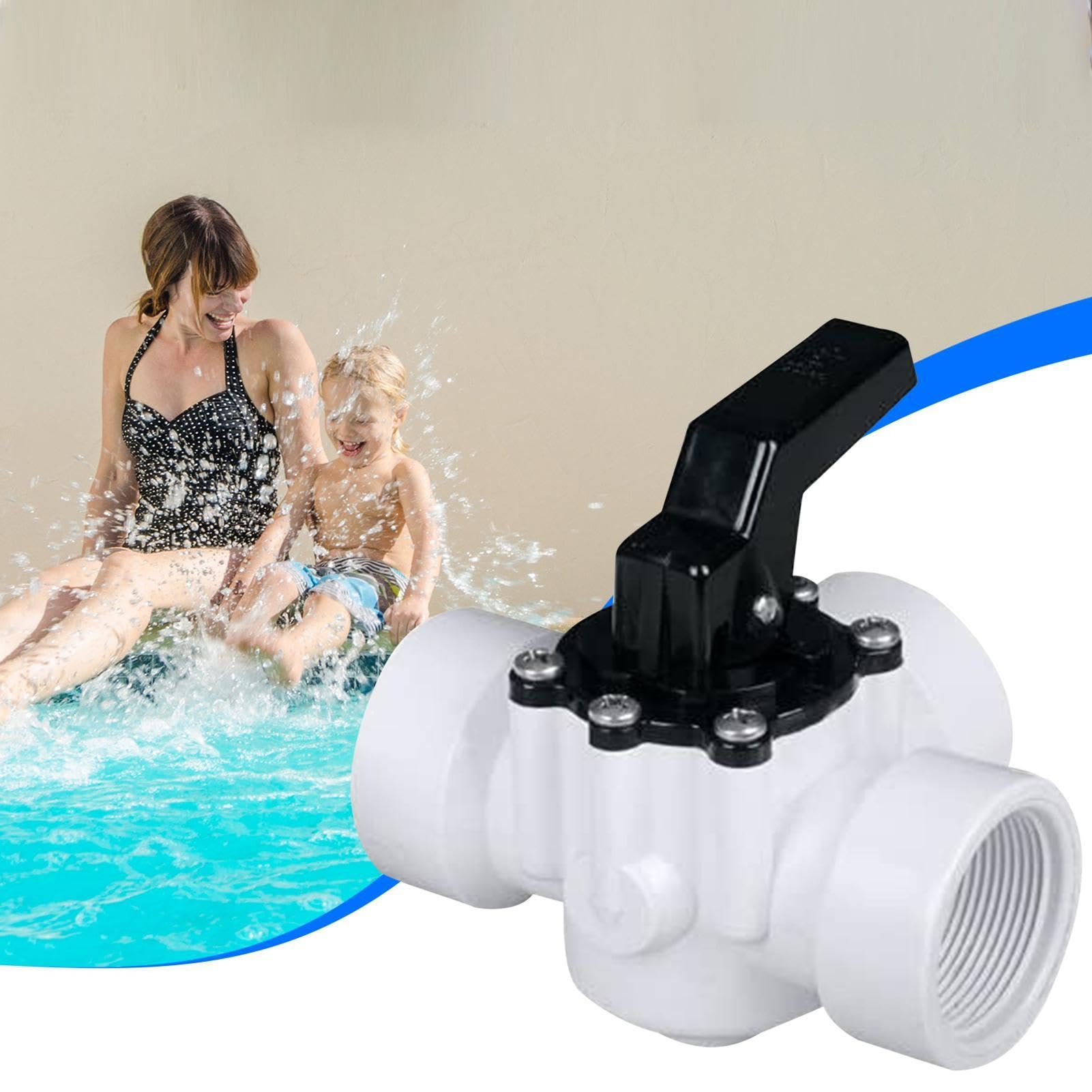 Verificare la valvola, deviatore valvola per piscina, deviatore, tubo della valvola, connettore adattatore | Adattatore splitter a 3 vie di ricambio con manico per spa, casa, giardino, cortile, giardino