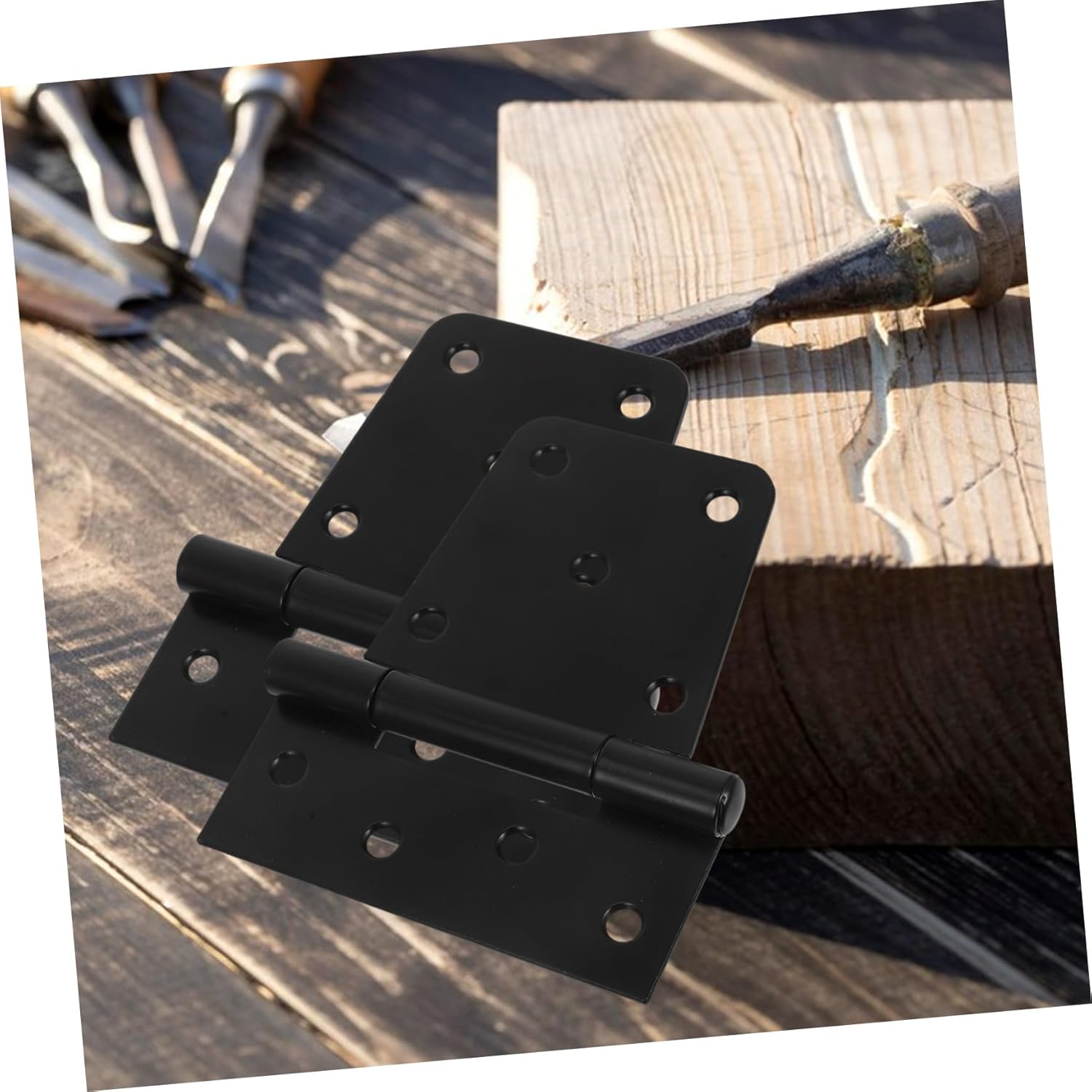 Uonlytech 2pcs Heavy Duty Gate Hinges for Wood Fences and Barn Doors Hinges for Sheds and Outdoor Gates Easy to Install Versatile for Residential and Commercial Use