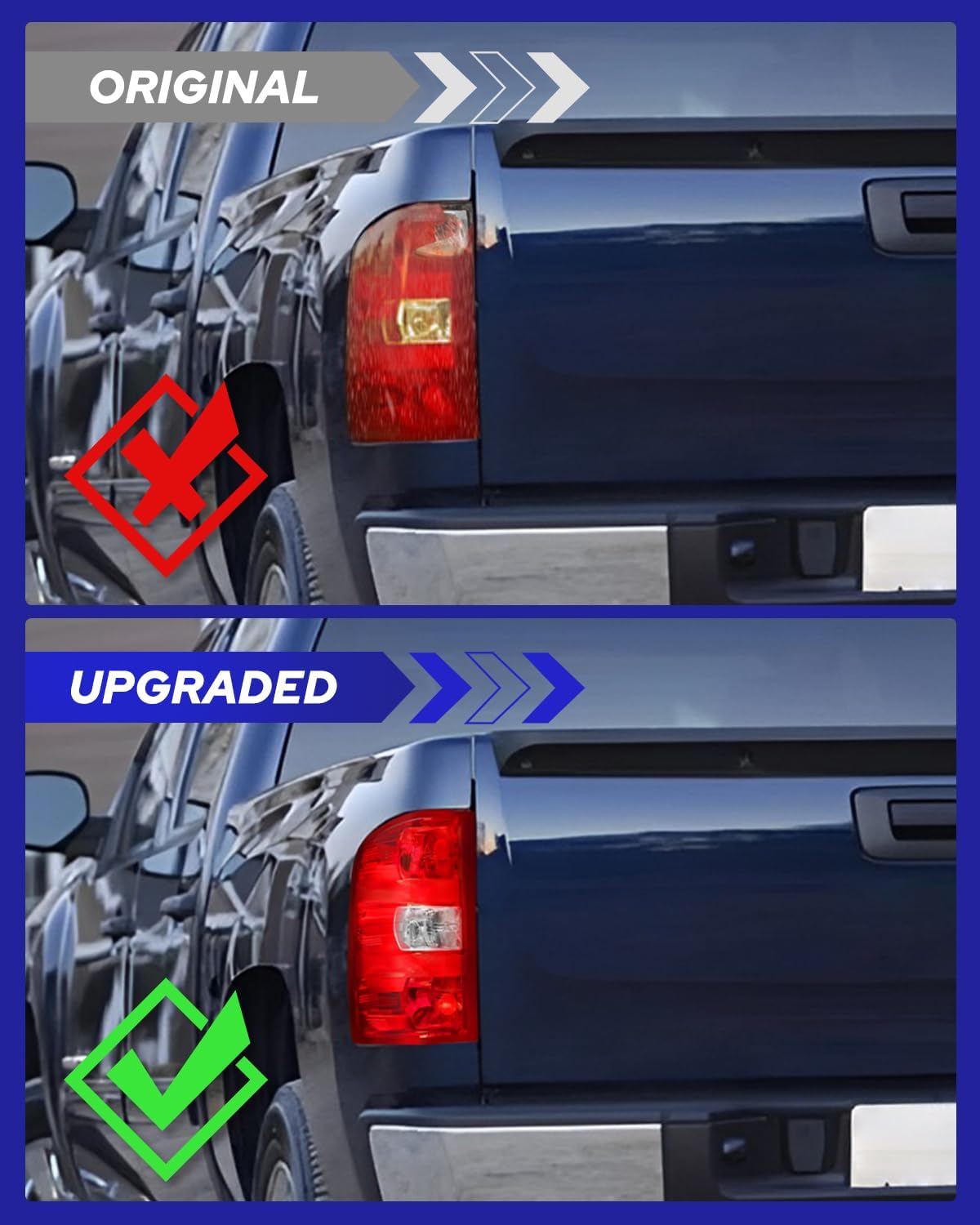 AUTOONE - For 2007-2013 Chevy Silverado Tail Light Assembly Factory OEM Taillights Compatible with Chevy Silverado 1500/ 2500HD | 3500HD, GMC Sierra 3500 HD, Driver Side(LH)