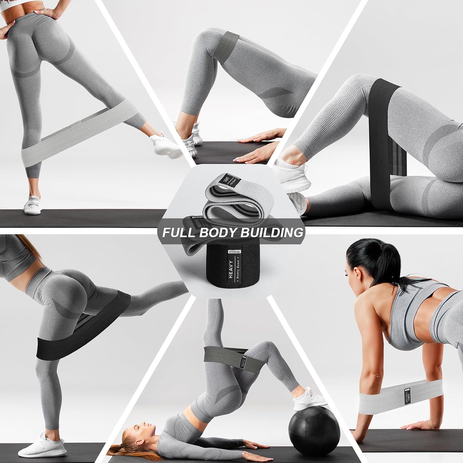 Booty Bands Set, Resistance Bands for Working Out, Exercise Bands for