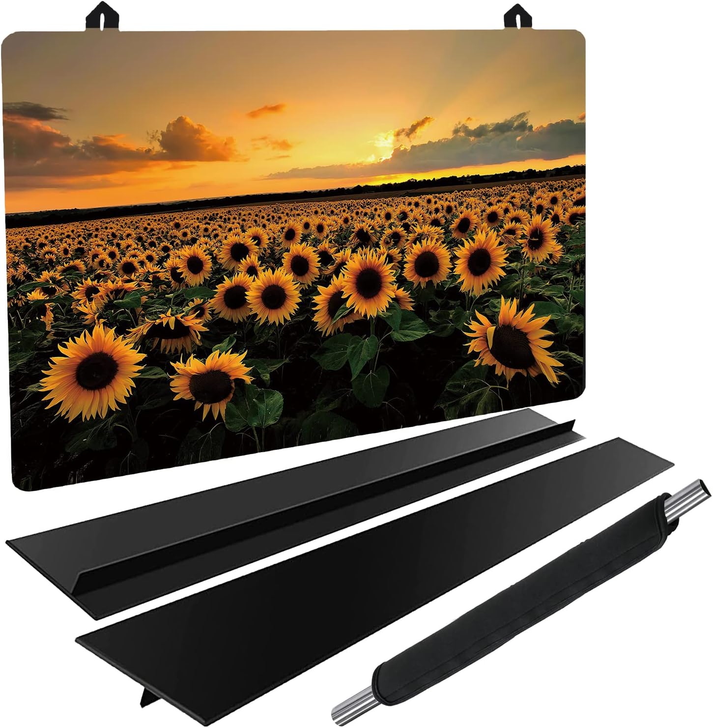 Stove Cover Stove Covers For Electric Stoves Foldable Multipurposeglass Top Protector Thick Natural Rubber Anti-Slip Coating Expands Usable Space (27.9×20 Black)