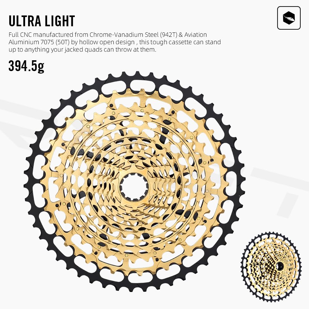 Ruota Libera Cassetta MTB 12s 10-50T 12 velocità Ruota Libera for Bici Volano for Bicicletta Super Leggero Ruota
