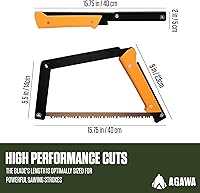 Vista 3 de AGAWA - BOREAL15-Sierra plegable de 15 pulgadas con hoja de sierra multiusos - Equipo de camping para senderismo, pesca, caza, bushcraft y kit