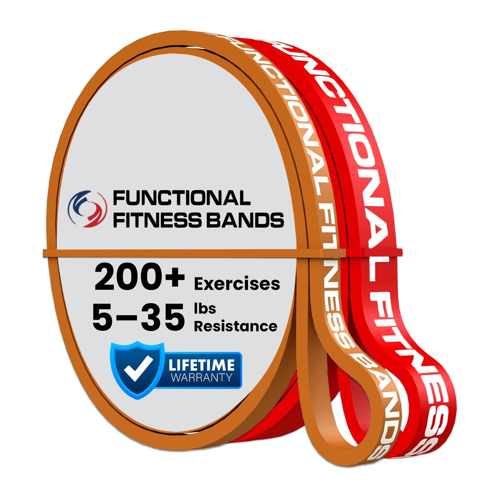 Functional Fitness Pull Up Assist Resistance Bands | Heavy Duty Loop Exercise Bands for Powerlifting, Mobility, and Stretching | Travel Friendly Resistance Bands for Workout | Combo Pack of 2