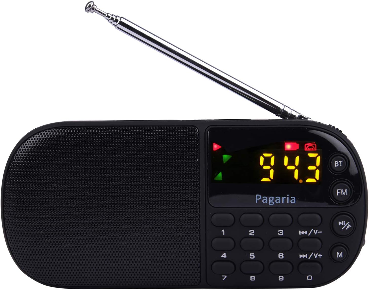 PAGARIA L837BT Portable Multimedia FM/Mp3 Player with Bluetooth,USB,Clock