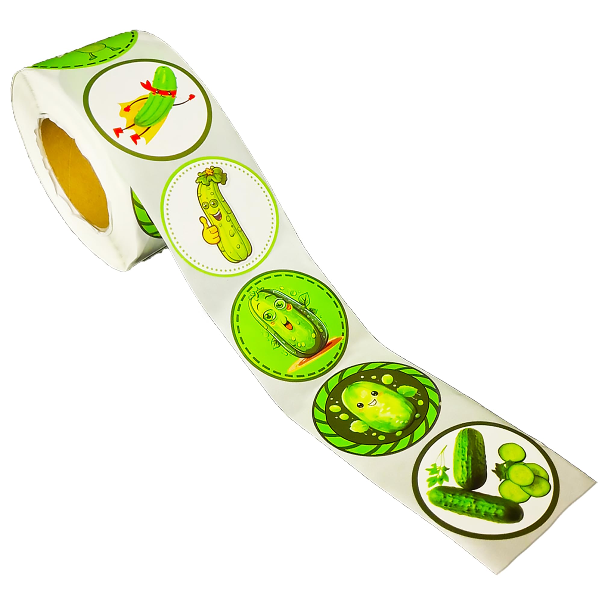 CupaPlay 500 PCS Cute Pickle Cucumber Stickers - Vegetable Theme Party Supplies Decorations Birthday Baby Shower Party Favors Jar Containers Letter