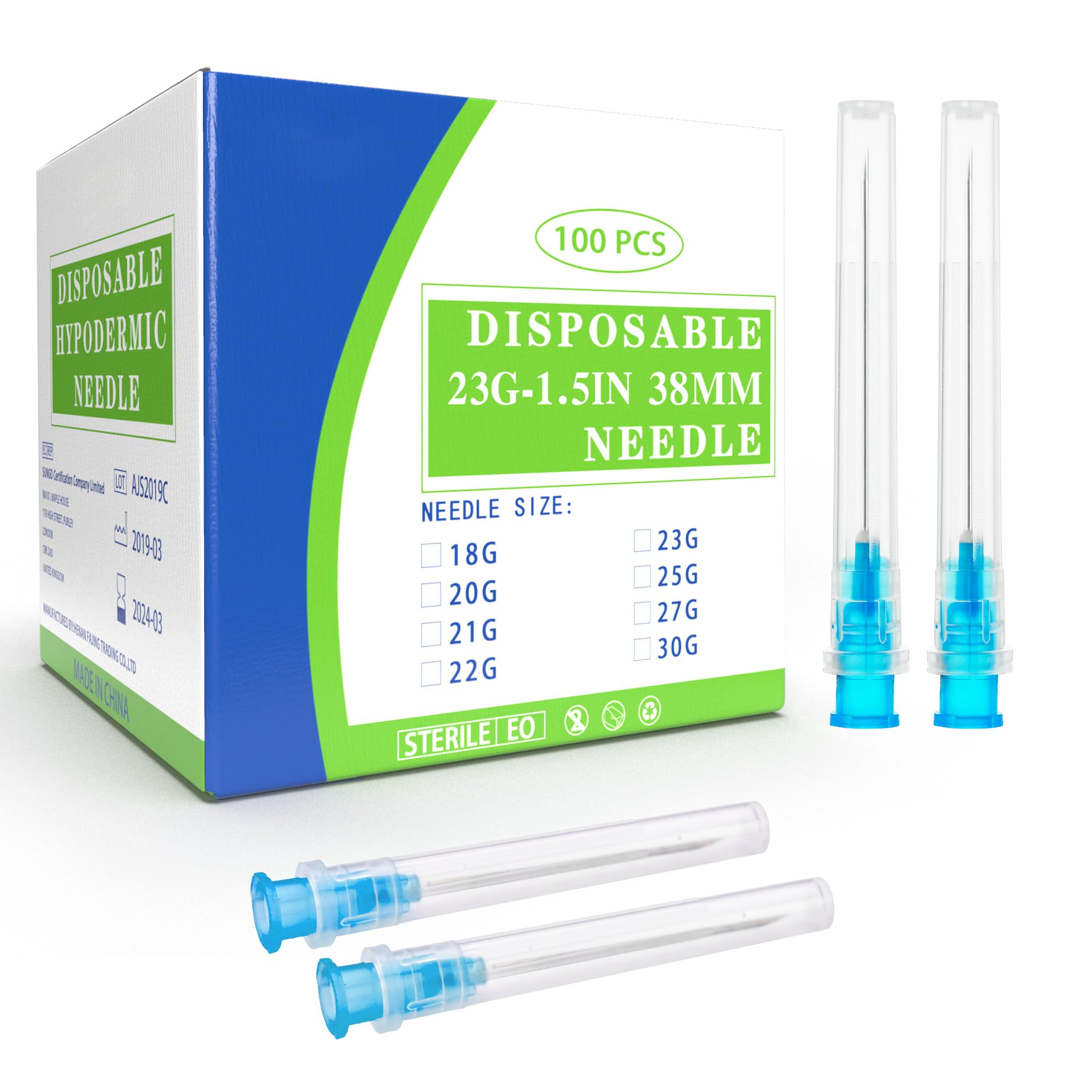 Disposable Needles - 100 Pack Luer Lock -22