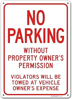 Warning Sign No Parking, Unauthorized Vehicles Will Be Towed, 10†x 14†Industrial Grade Aluminum, Easy Mounting, Rust-Free/Fade Resistance, Indoor/Outdoor, USA Made by MY SIGN CENTER