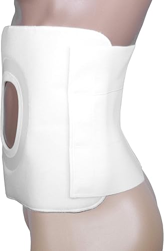 Miniatura 5 de OTC Ostomía - Carpeta abdominal con soporte para estoma, colostomía de henia, cinturón de 9 pulgadas, apertura de 4 pulgadas, grande