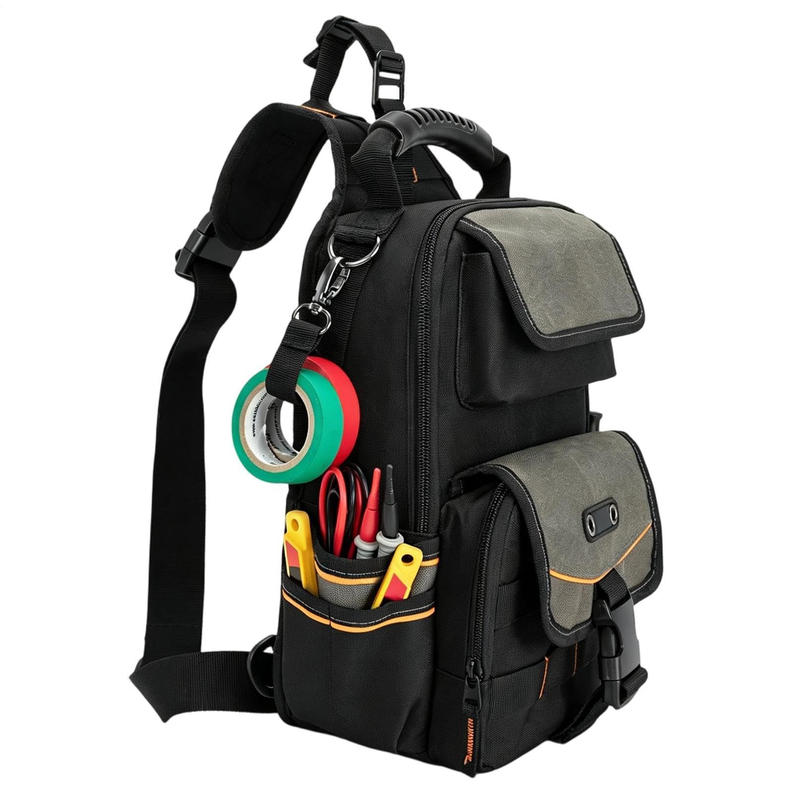 Mochila portátil con cremallera de tela Oxford para electricista
