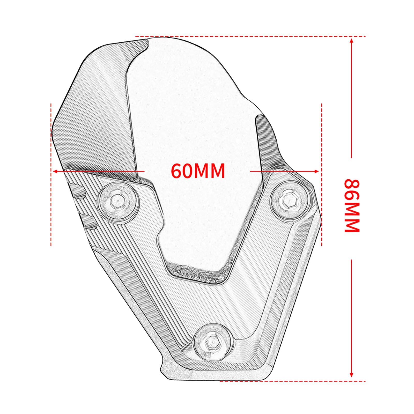 Moto Piastra Ingranditore per Estensione Cavalletto Laterale Compatibile con R 1300 GS ADVENTURE R1300GS 2024 2025