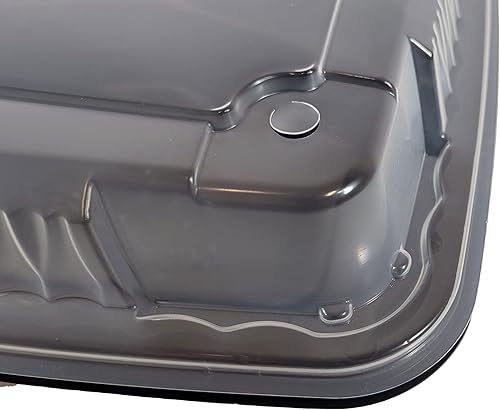 Miniatura 5 de Bandeja de 3 compartimentos con tapa ventilada translúcida de 8 x 8 x 3 pulgadas. Paquete combinado (bandeja y tapa). 75 bandejas y 75 tapas.