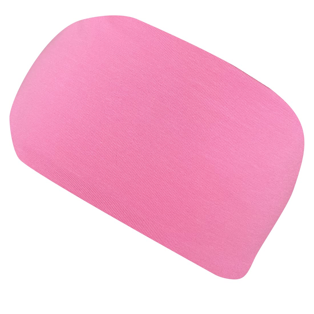 Wollhuhn EKO 22222210 - Diadema elástica para niños/niñas/mujeres, monocolor/liso de doble capa, suave y suave (color rosa claro)