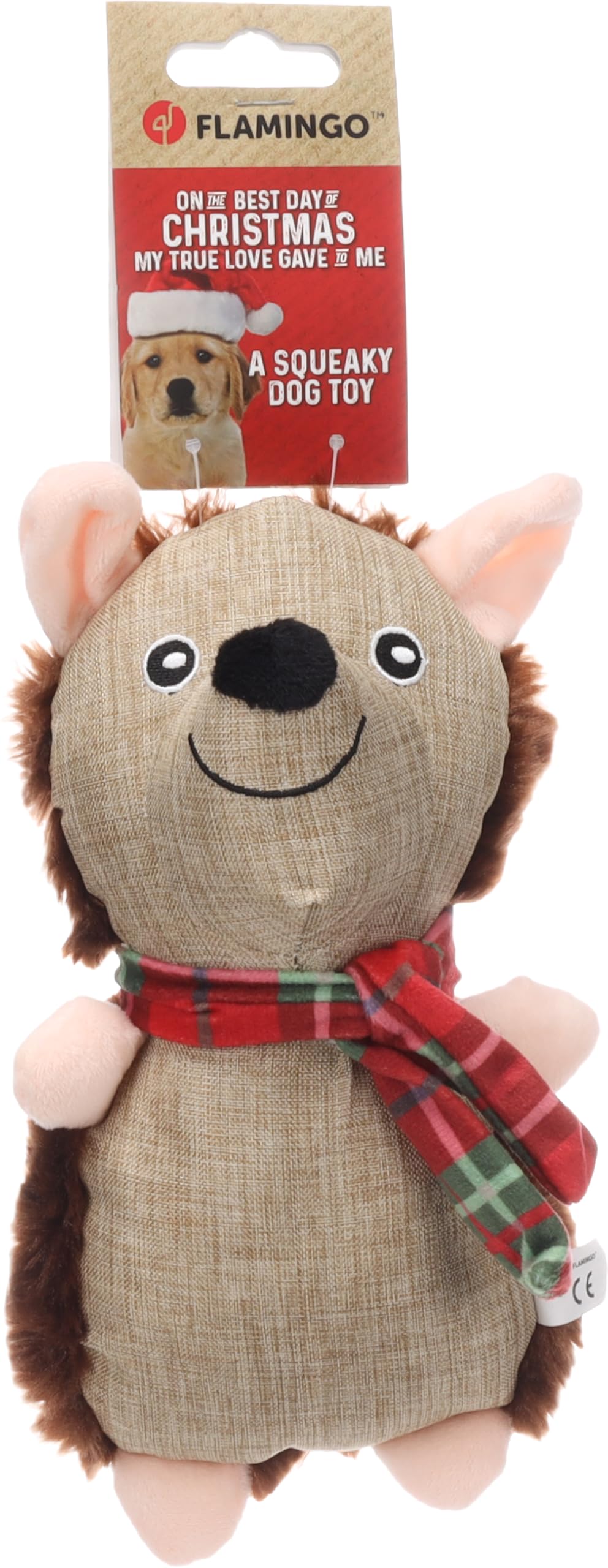 Flamingo CHRISTMAS TOY MAZIKEE HEDGEHOG BROWN 15x10x22CM