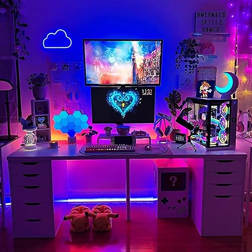 Miniatura 4 de diyilight Tira de luces LED inteligentes de 50 pies con control remoto de aplicación, luces LED RGB 5050 para dormitorio, sincronización de música,