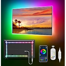 MATICOD TV LED Lights for TV 3M TV Lights for 32-43 Inch TV Music Sync Colour Changing LED TV Backlights Remote and App Control USB LED Strip Lights for Christmas Decorations [Energy Class E]