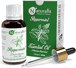 Naturalis Peppermint Essential Oil - Pure Therapeutic Grade Peppermint Oil For Hair, Skin Care, Steaming, Diffuser & Aromatherapy - Soothing Relief - 30Ml