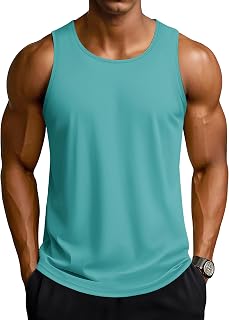 Men's Workout Tank Tops Sleeveless UPF 50+ Summer Sun Shirts Quick Dry for Running Swim Gym Beach
