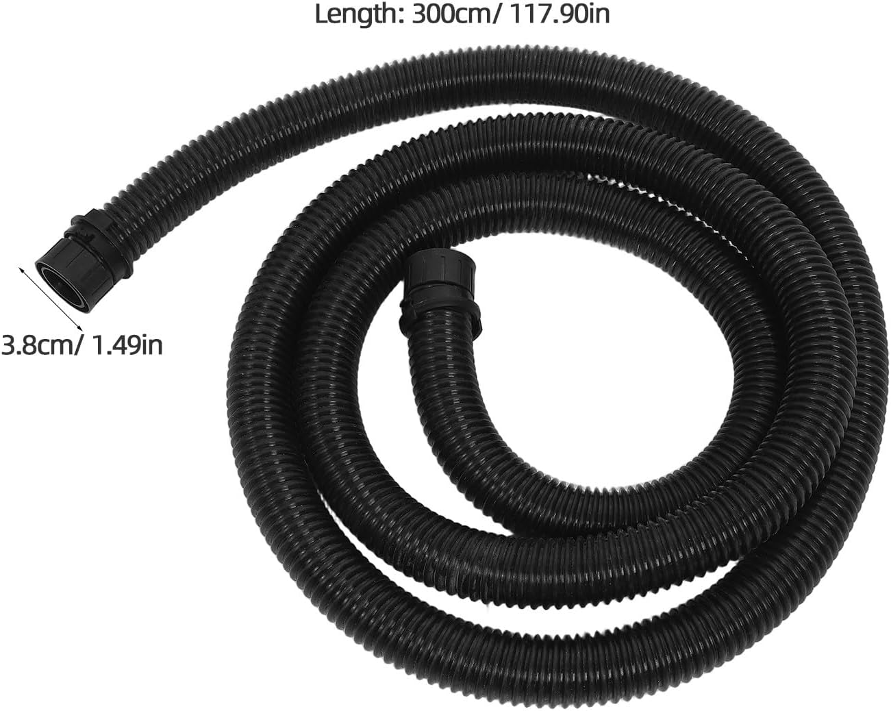 Vacuum Cleaner Hose 300cm/10Ft Flex Vacuum Hose Adapter for Household Dust Removal Wet & Dry Shop Use 32mm Inner Diameter