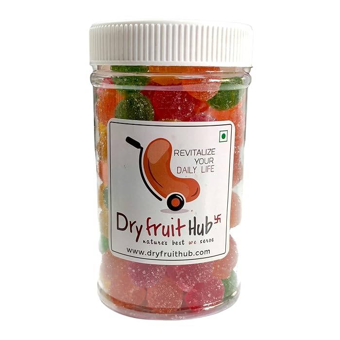 Buy Dry Fruit Hub Jelly Candy 400gm Mixed Fruit Jelly Cubes, Sugar