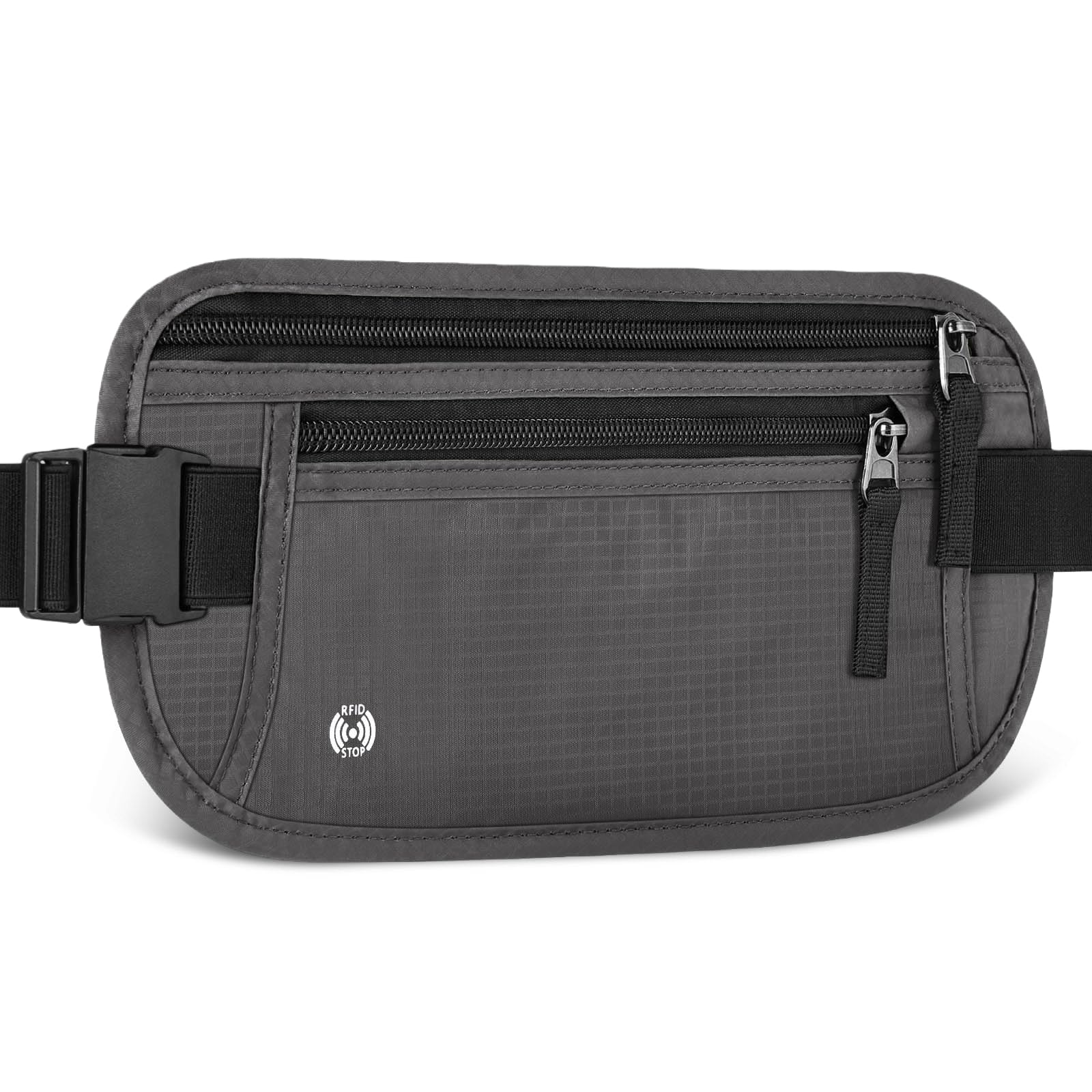 Aucuu Geldgürtel für Damen und Herren, Diebstahlsicher Flache Bauchtasche mit RFID-Schutz, Ultraflach Versteckte Geldgürtel, Reise Bauchtasche für Reise Sport, Passt für Reisepass, Telefon und Bargeld