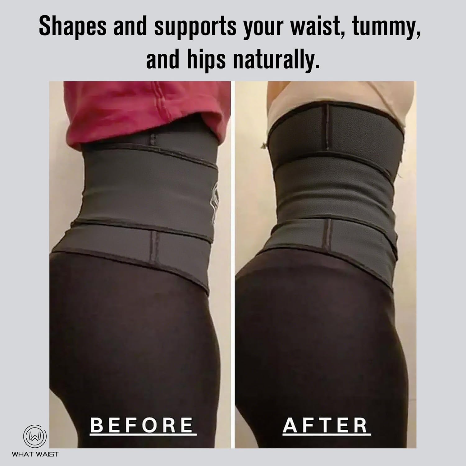 What Waist High Compression Waist Trainer for Women | Latex Workout Band for Posture Support, Walking & Exercise Black