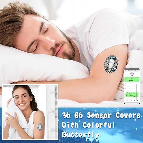 Vista 39 de Paquete de 36 parches adhesivos para sensor Libre 2 con cielo estrellado CGM Parches impermeables CGM cubiertas CGM a prueba de sudor Sensor