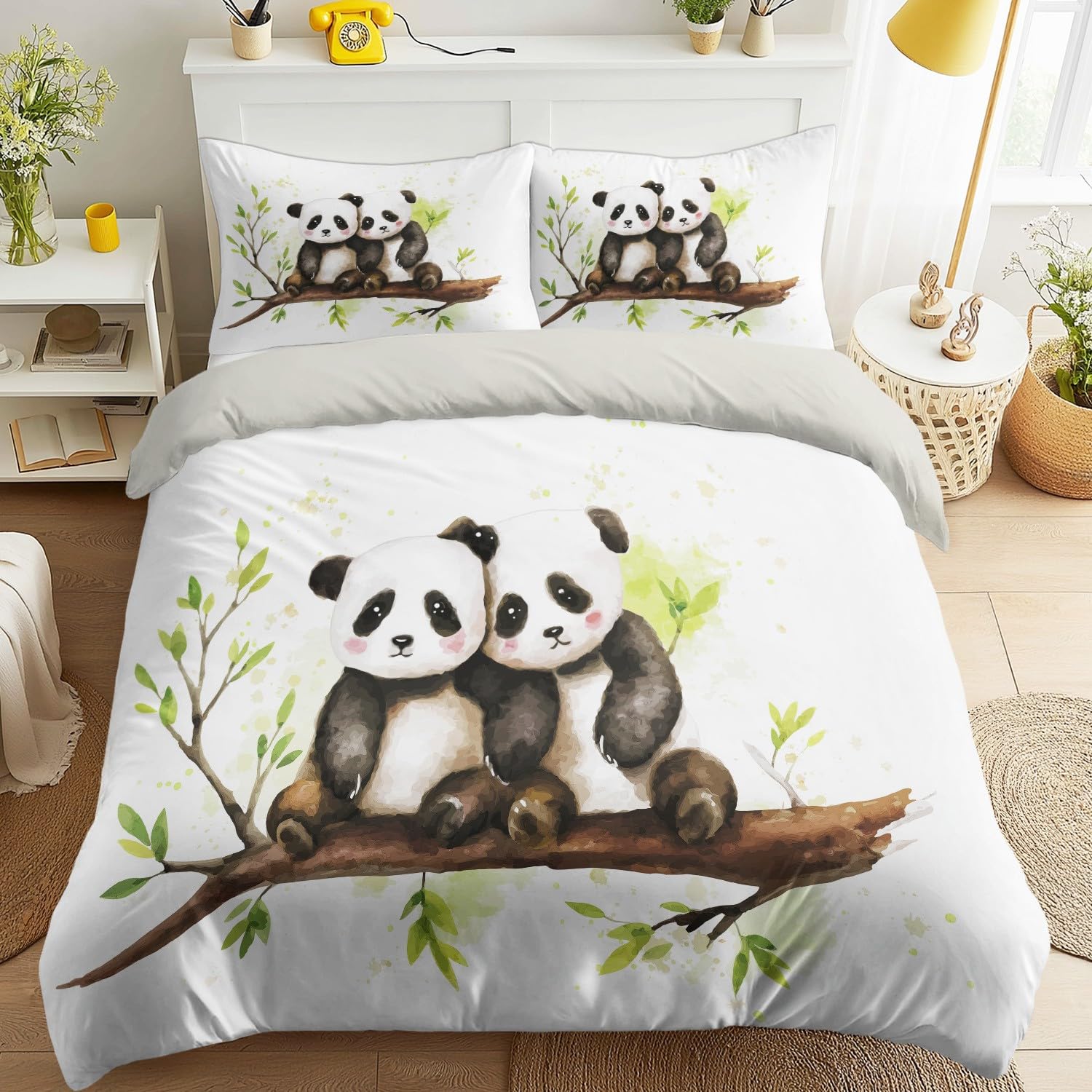 Housse de couette aquarelle féerique pour une chambre d'enfant cocooning
