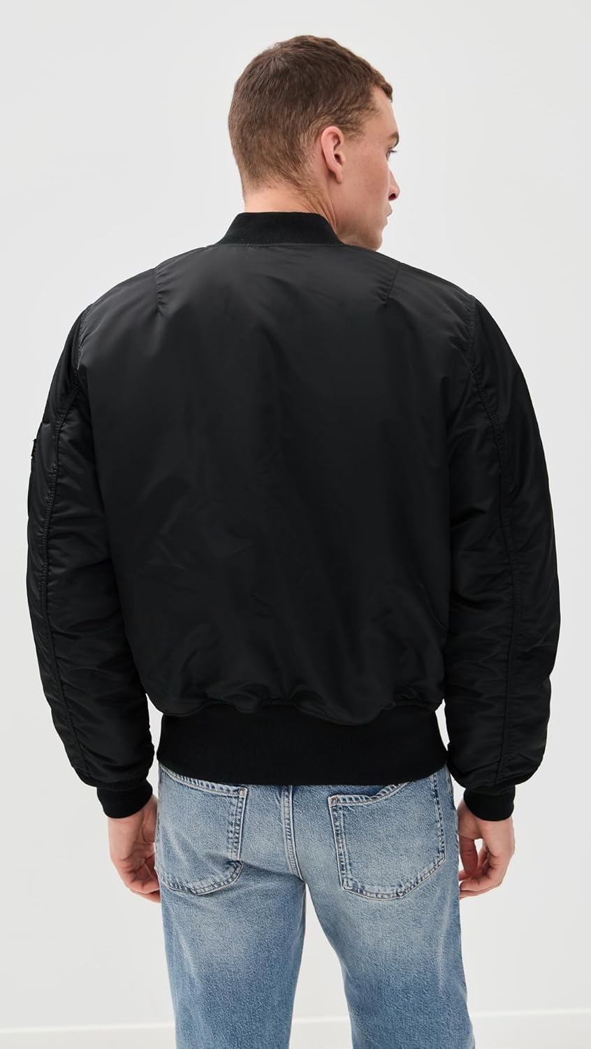 Alpha Industries Men's MA-1 Heritage Fit Flight Jacket, Black, XL - Image 3