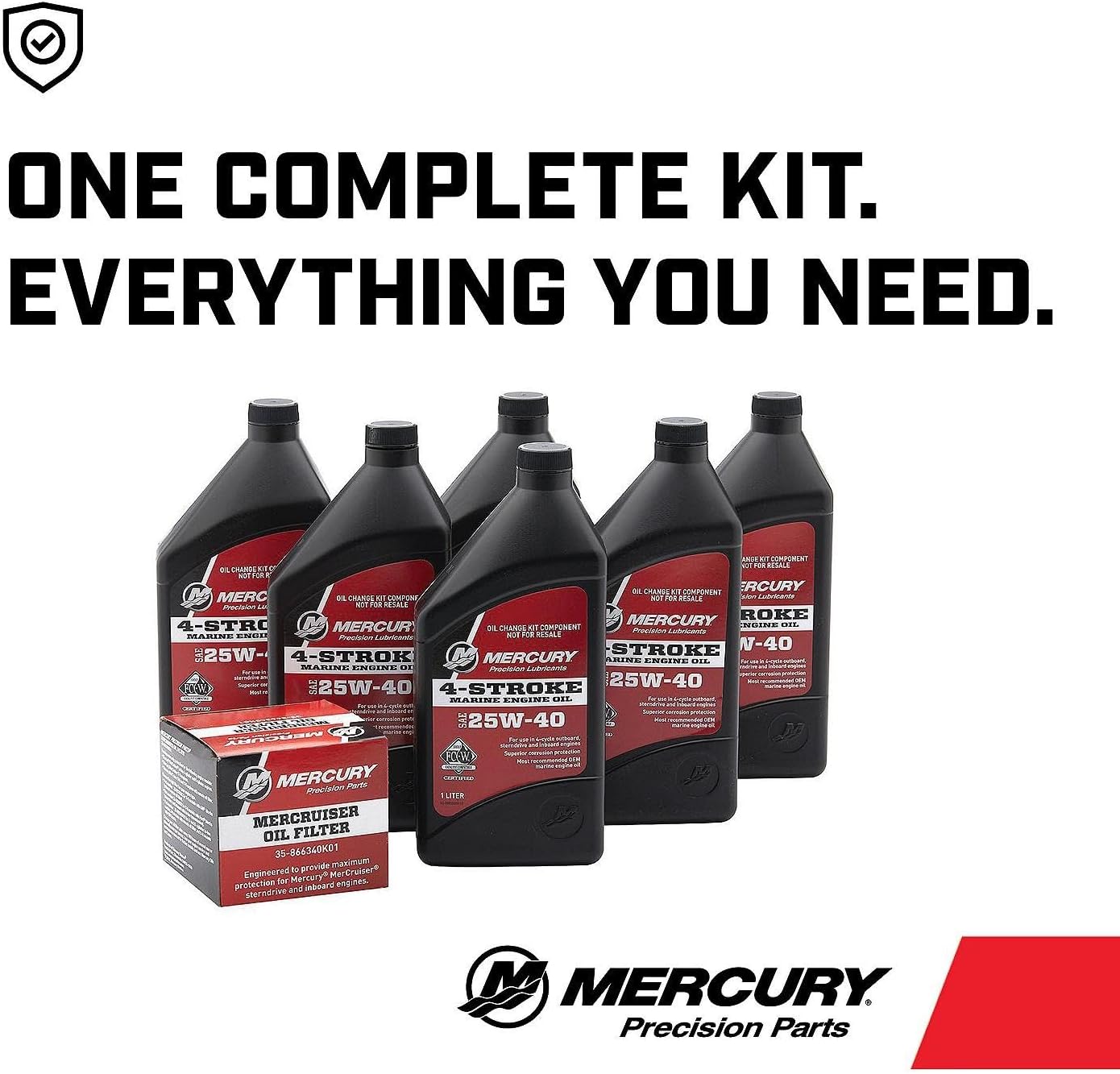 MERCURY 8M0182228 Sterndrive and Inboard Oil Change Kit for MerCruiser 4-Stroke Engines