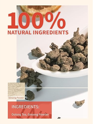 Vista 2 de TeeLux Té Oolong de ginseng, té Oolong de primera calidad, té de alta montaña Ren Shen, té natural de ginseng, aroma tostado y miel