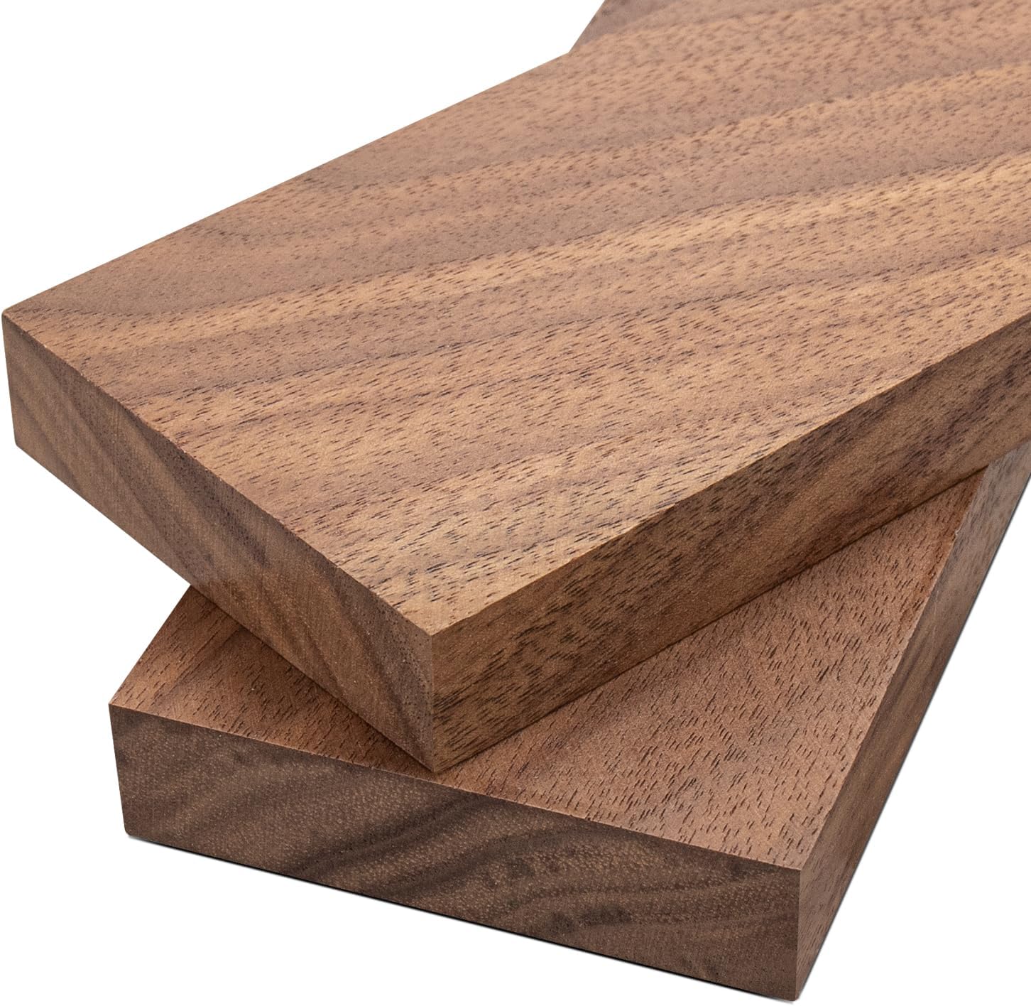 2 Pcs Walnut Wooden Log Lumber Board Knife Handle Material - 5.1"x2.3"x0.5"