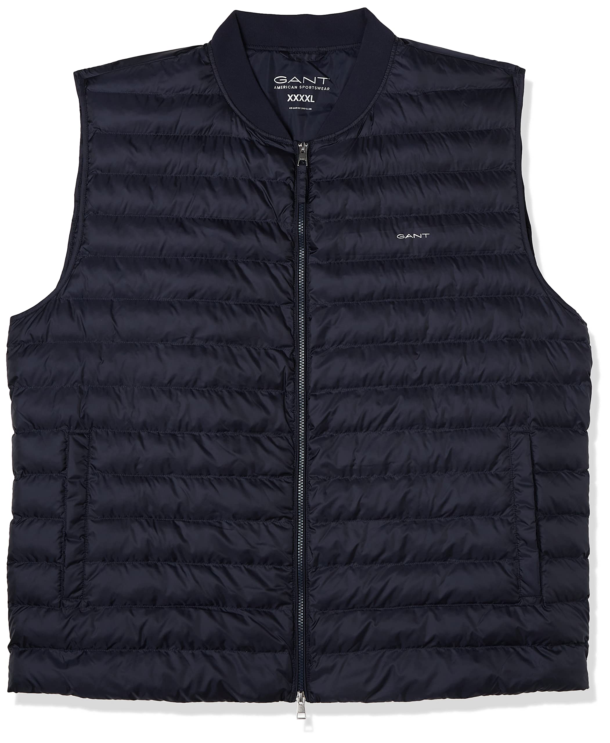 GANT Men's Light Padded Bomber Vest, Evening Blue, M