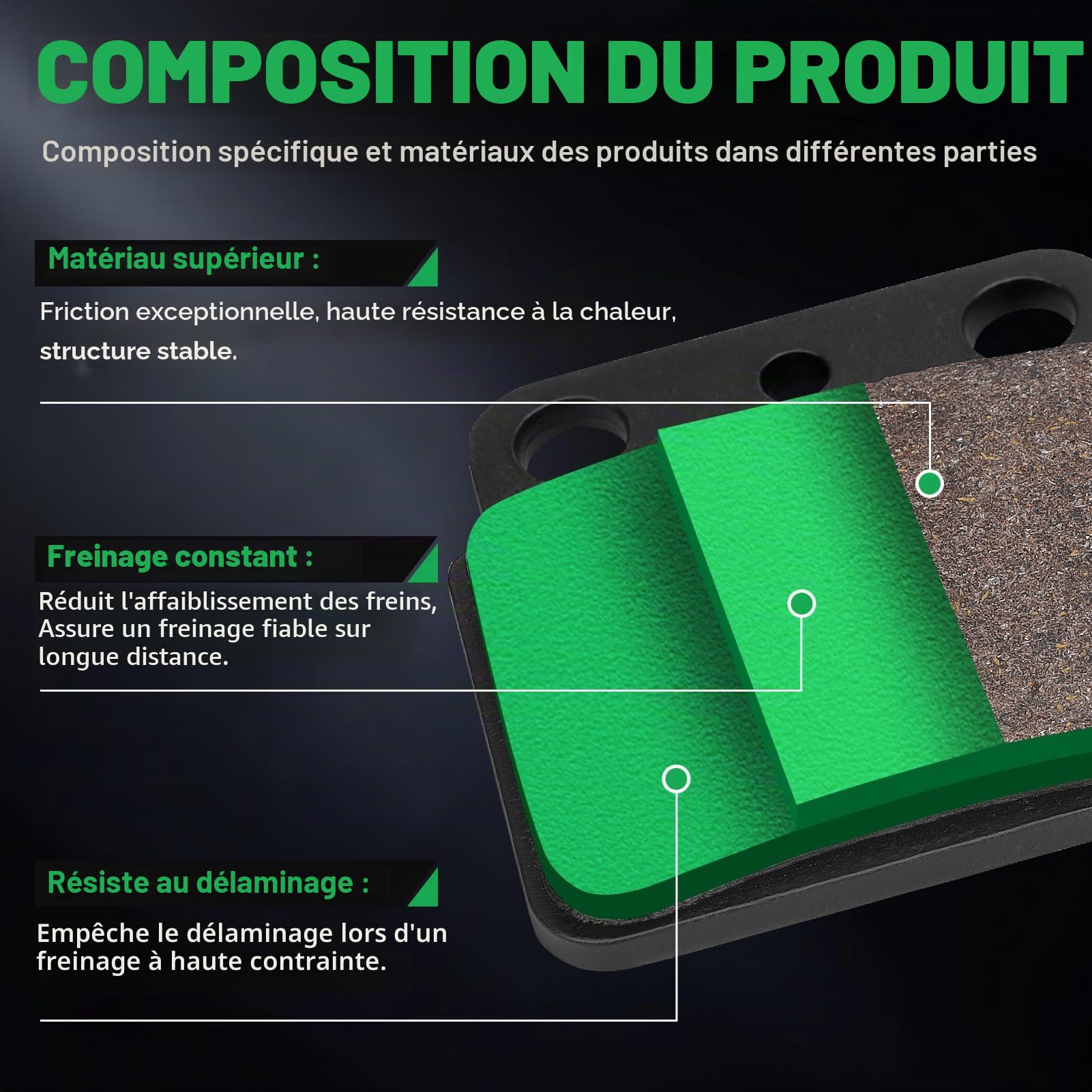 Plaquettes de frein avant et arriere pour SUZUKI LTZ400 LT-Z400 LT Z 400 K/Z/L 2003 2004 2005 2006 2007 2008 2009 2010 2011 2012