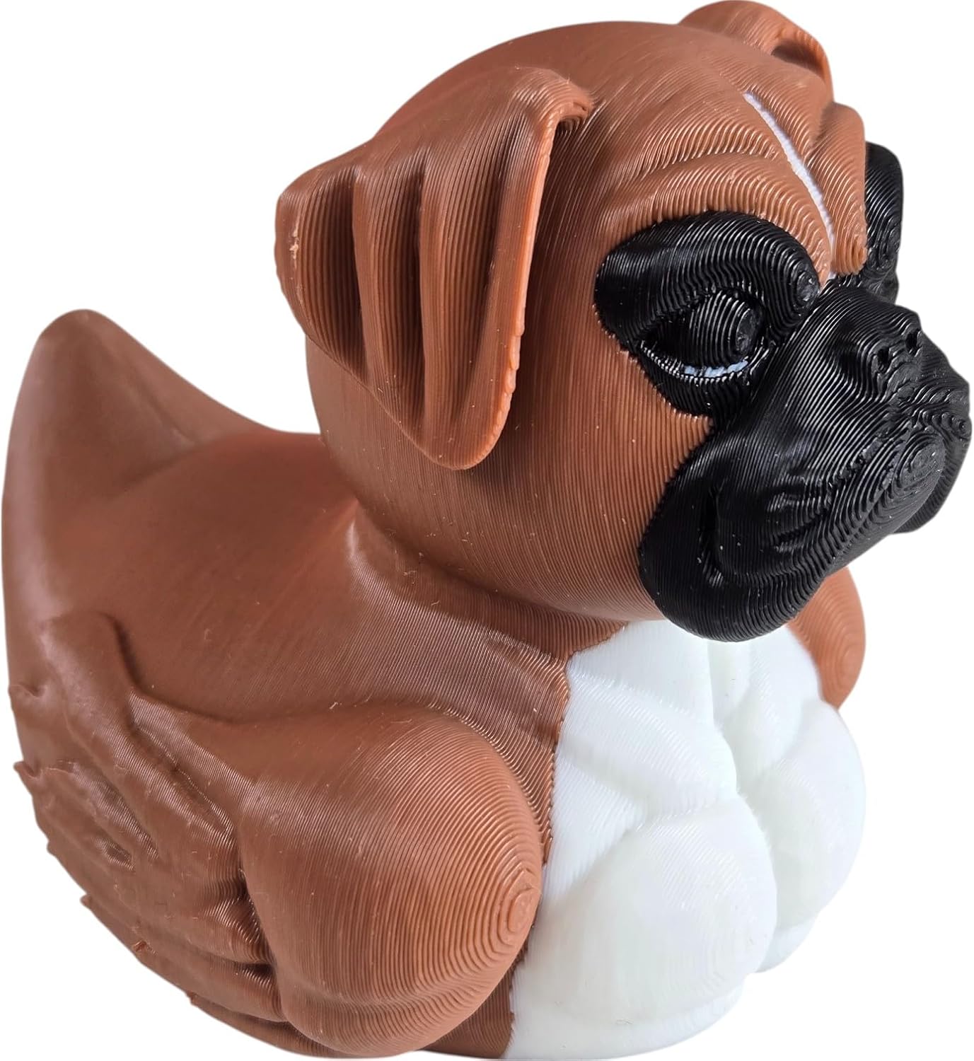 Boxer Dog Duck Figurine - Funny Dog Breed Hybrid Collectible for Dashboard & Desk Decor | Gift for Boxer Lovers - 3D Printed in Canada image 5