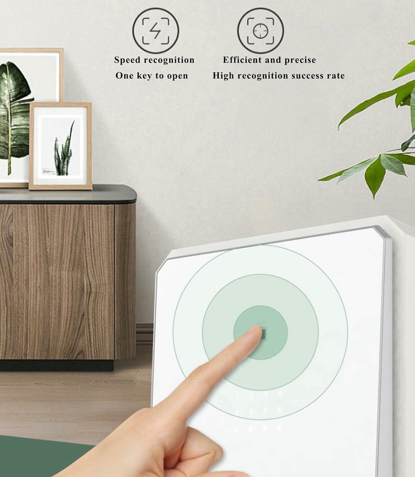 Biometryczna skrzynka bezpieczeństwa, bezpieczna szafka na odciski palców, inteligentny elektroniczny ekran bezpieczeństwa z ekranem dotykowym, podwójny zamek bezpieczeństwa i hasło, pudełka