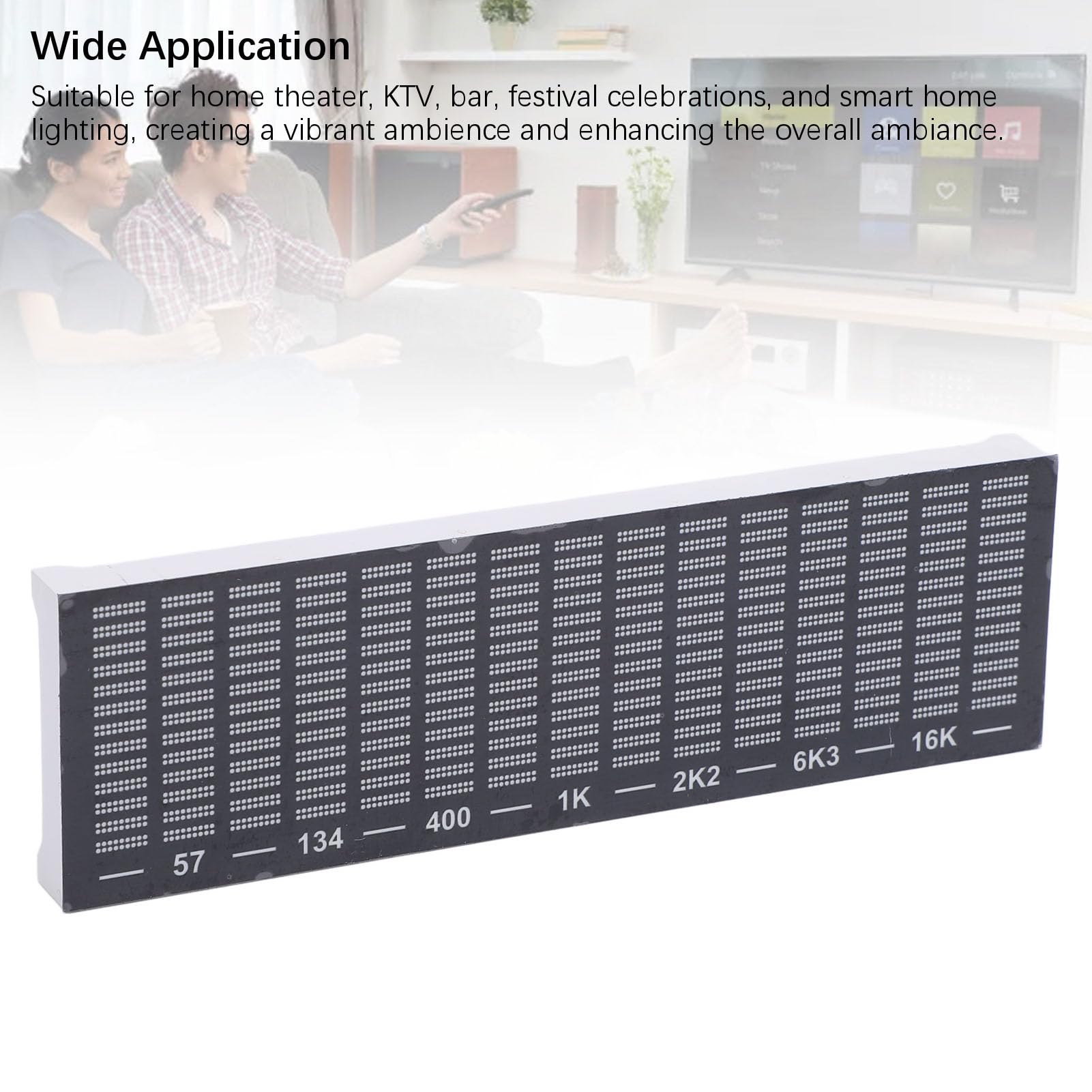 Sound Activated Music Spectrum LED Light, 20-25KHz Music Spectrum Display, Rhythm Sync RGB Room Decor, Energy Efficient for Home Theater/Parties/Car