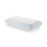 Ventilated Gel Memory Foam Pillow with Reversible Cooling Cover – Two-Sided for All-Season Comfort – Washable Cover - Queen, White